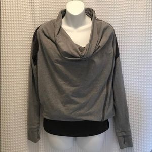 Lululemon Sway Jacket Grey Wrap Asymmetric Zip Up